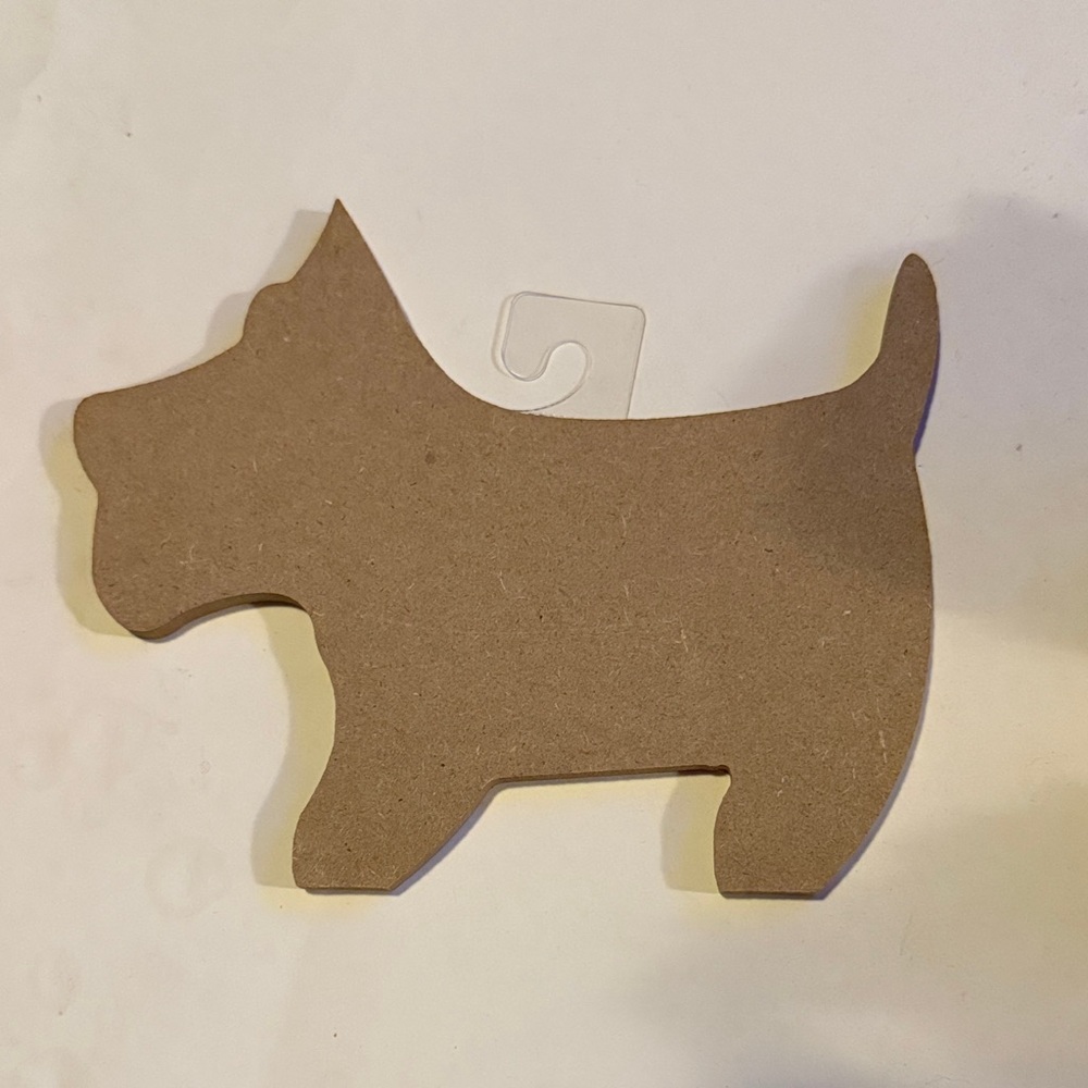 Brown Dog-Shaped Wood Block